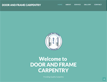 Tablet Screenshot of doorandframecarpentry.com